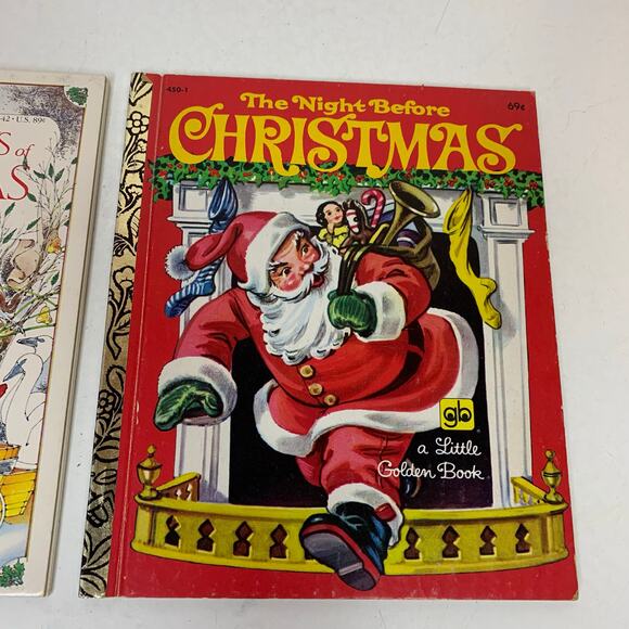 2 Vintage Little Golden Books Christmas Themed 12 Days And ‘Twas The Night - Picture 2 of 10
